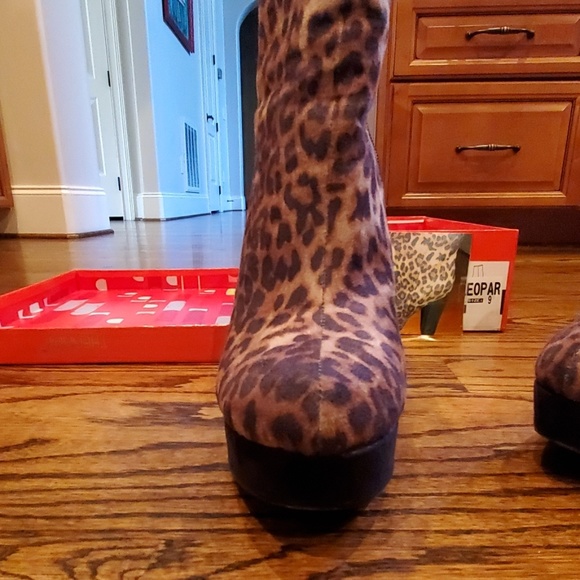 Platform boots leopard suede - Picture 4 of 8